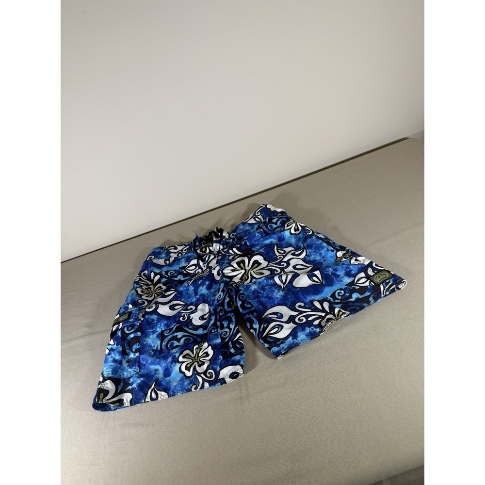 VINTAGE Quiksilver Board Shorts Adult Size 32 Blue Floral All Over Print Mens - Picture 3 of 10